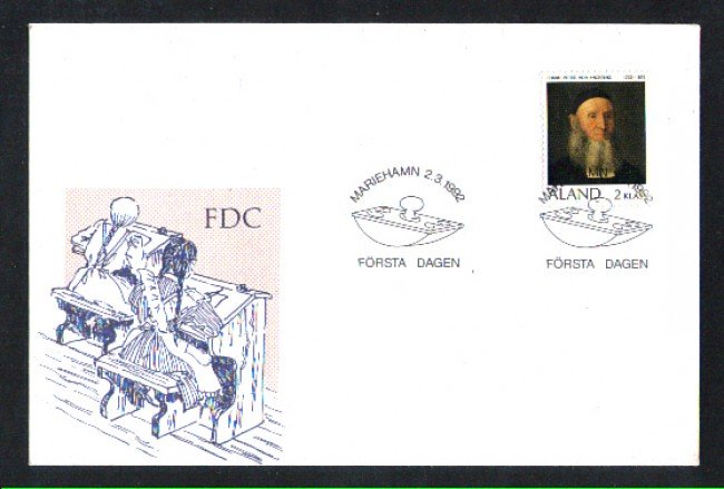 1992 - LOTTO/10958 - ALAND - REVERENDO KNORRING - BUSTA FDC