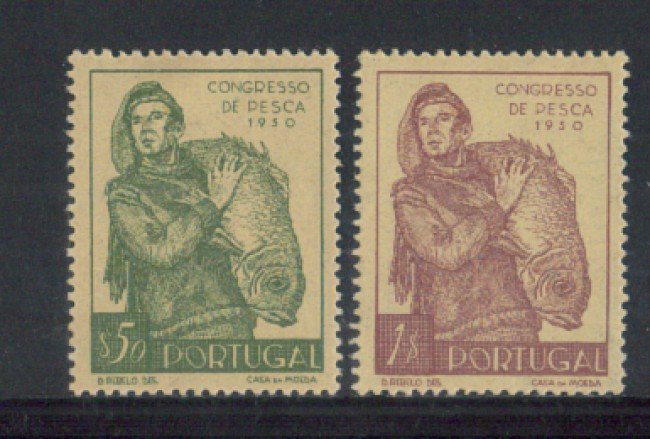 1951 - LOTTO/9735L - PORTOGALLO - CONGRESSO PESCA 2v.