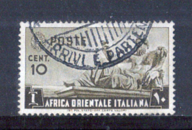 1938 - LOTTO/AOI4U - AFRICA ORIENTALE - 10c. BRUNO - USATO