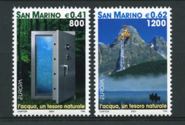 2001 - LOTTO/12201 - SAN MARINO - EUROPA  L'ACQUA 2v. - NUOVI