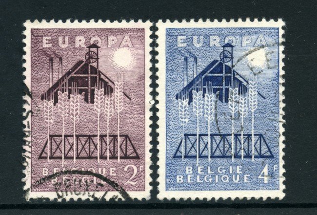 1957 - LOTTO/24371 - BELGIO - EUROPA 2v. - USATI