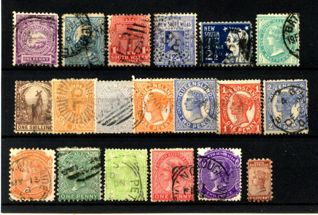 GALLES DEL SUD/QUEENSLAND/SUD AUSTRALIA - LOTTO/42877 - 19v. USATI