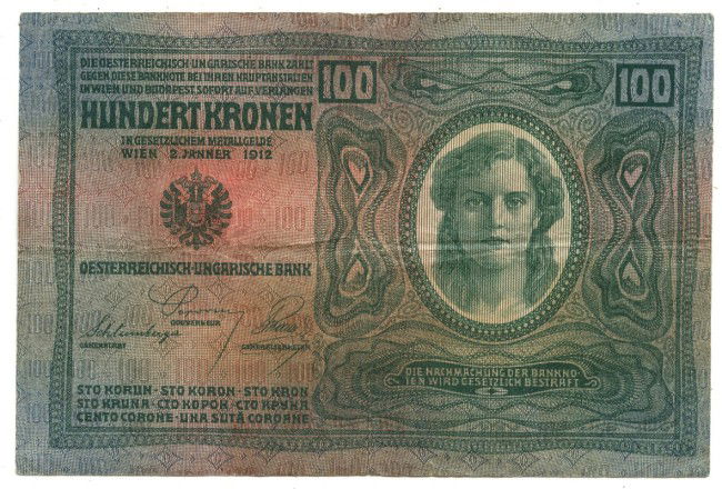 1910/1912 - AUSTRIA - LOTTO/43520 - 100  KORONE