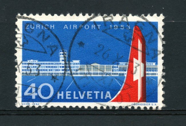1953 - LOTTO/16317 - SVIZZERA - 40 CENT. AEROPORTO ZURIGO - USATO