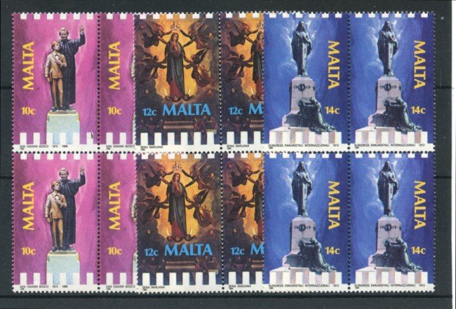 1988 - LOTTO/19637Q - MALTA - AVVENIMENTI RELIGIOSI 2v. - QUARTINE