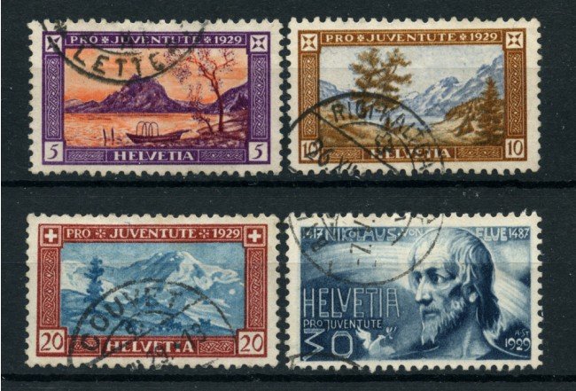 1929 - LOTTO/22264 - SVIZZERA - PRO JUVENTUTE 4v. - USATI