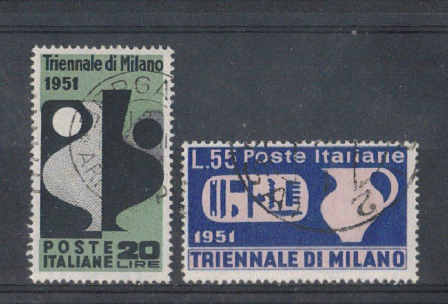 1951 - LOTTO/6149UA - REPUBBLICA - TRIENNALE DI MILANO 2v. USATI