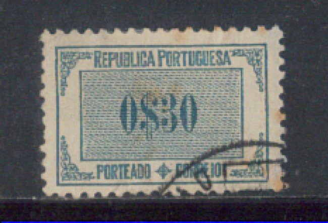 1933 - LOTTO/PORST52U - PORTOGALLO - 30c. SEGNATASSE - USATO