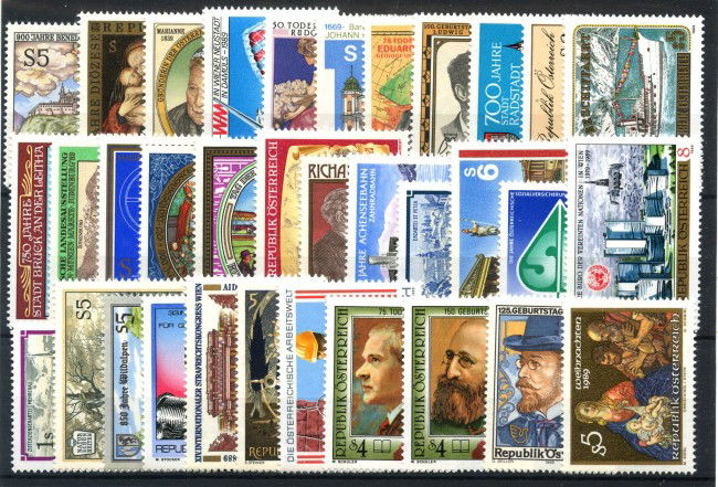 1989 - AUSTRIA - LOTTO/43679 - ANNATA COMPLETA 34v. NUOVI