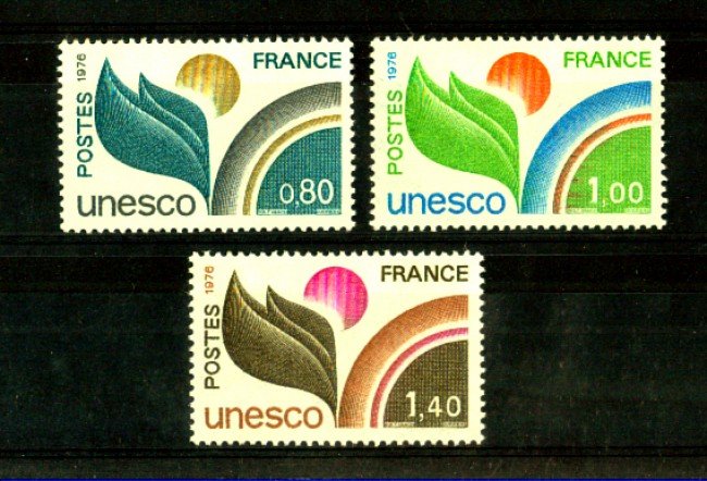 1976 - LOTTO/FRAS52CPN - FRANCIA -  SERVIZIO UNESCO 3v. - NUOVI