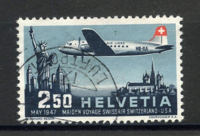 1947 - SVIZZERA - LOTTO/41694 - POSTA AEREA  SVIZZERA  STATI UNITI - USATO