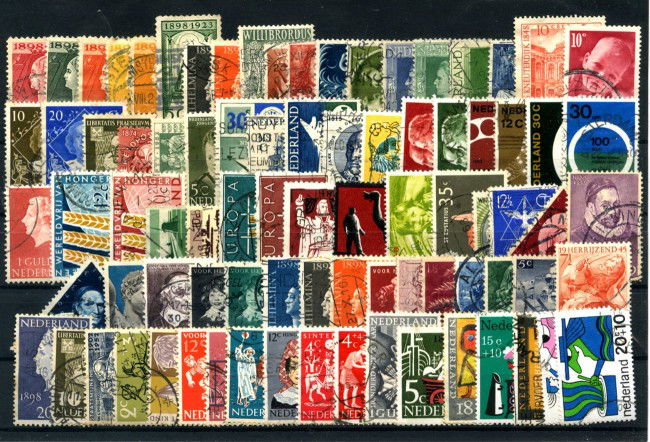 OLANDA - LOTTO/43295 - COLLEZIONE DI 160 FRANCOBOLLI USATI DIFFERENTI
