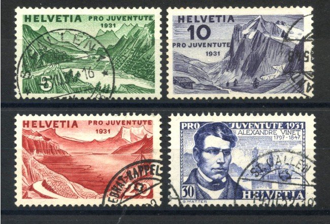 1931 - SVIZZERA - LOTTO/39347 - PRO JUVENTUTE 4v. - USATI