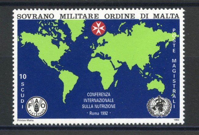 1992 - SOVRANO MILITARE DI MALTA - LOTTO/39238 - NUTRIZIONE - NUOVO