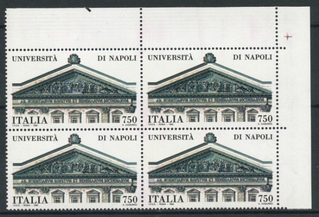 1992 - LOTTO/6982Q - REPUBBLICA - UNIVERSITA' DI NAPOLI - QUARTINA NUOVI