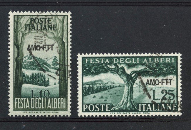 1951 - TRIESTE A - FESTA DEGLI ALBERI 2v. - USATI - LOTTO/15839