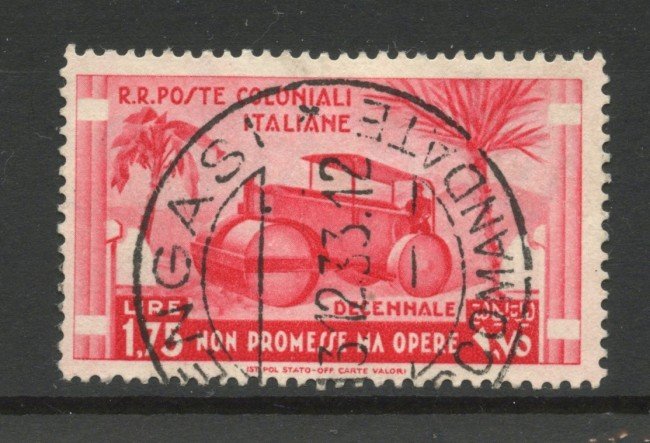 1933 - LOTTO/24757 - COLONIE EMIS. GENERALI - 1,75 MARCIA SU ROMA -USATO