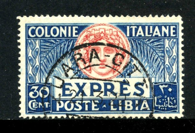 1921 - LIBIA - LOTTO/24759 - ESPRESSO 30 CENT.- USATO