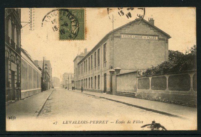 FRANCIA - 1913 - LOTTO/14193 - LEVALLOIS-PERRET - ECOLE DE FILES - VIAGGIATA