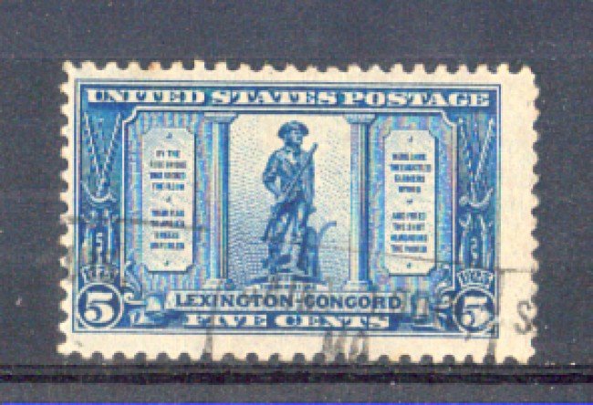 1925 - LBF/2973 -  STATI UNITI - 5c. BATTAGLIA DI LEXINGTON USATO