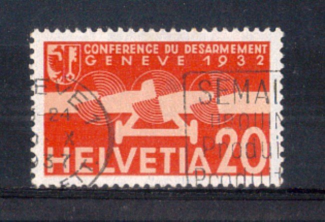 1932 - LOTTO/SVIA17U - SVIZZERA - 20c. POSTA AEREA - USATO