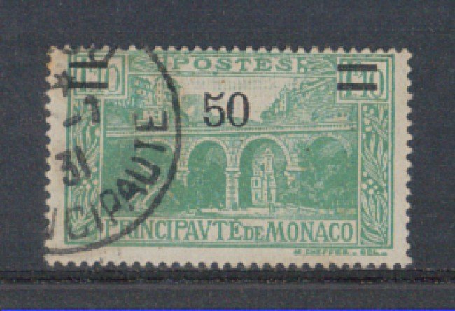 1926 - LOTTO/8537U - MONACO - 50c. su 1,10 VERDE - USATO