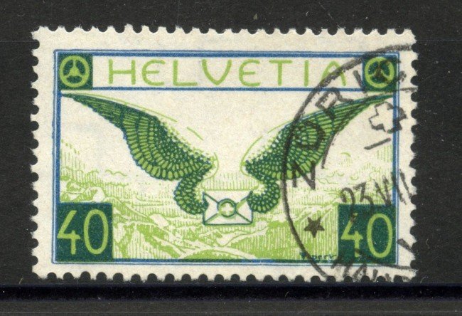 1933 - SVIZZERA - LOTTO/40658 - POSTA AEREA 40 CENT. SIMBOLI - USATO