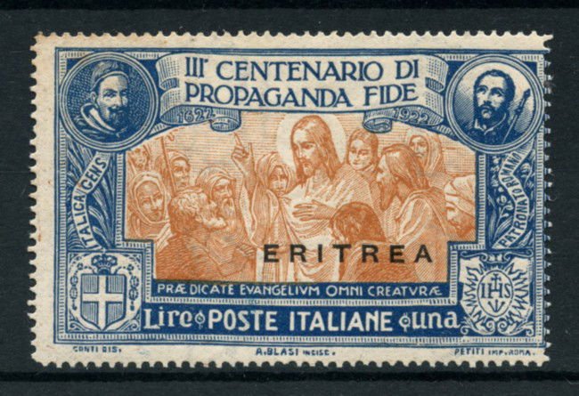 1923 - LOTTO/14978 - ERITREA - 1 LIRA PROPAGANDA FIDE - NUOVO