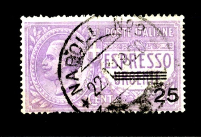 1917 - LOTTO/11521 - REGNO - ESPRESSO 25c. su 40c. VIOLETTO - USATO