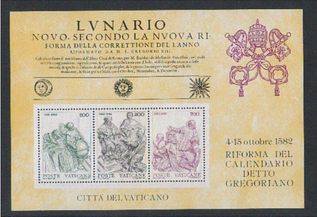1982 - LOTTO/5814F - VATICANO - CALENDARIO GREGORIANO FOGLIETTO - NUOVO