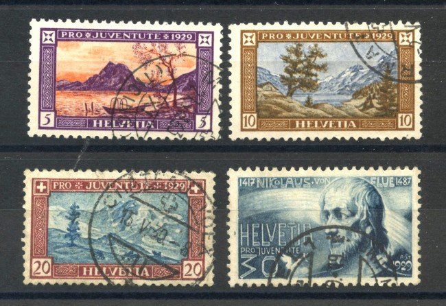 1929 - SVIZZERA - LOTTO/39344 - PRO JUVENTUTE 4v. - USATI