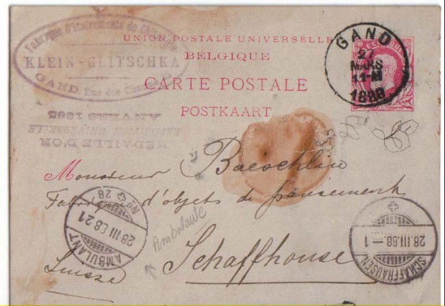 1888 - LBF/2042 -  BELGIO - CARTOLINA POSTALE