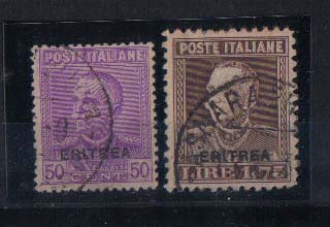 1928 - LOTTO/ERIT137CPU - ERITREA -  SOPRASTAMPATI 2v.- USATI