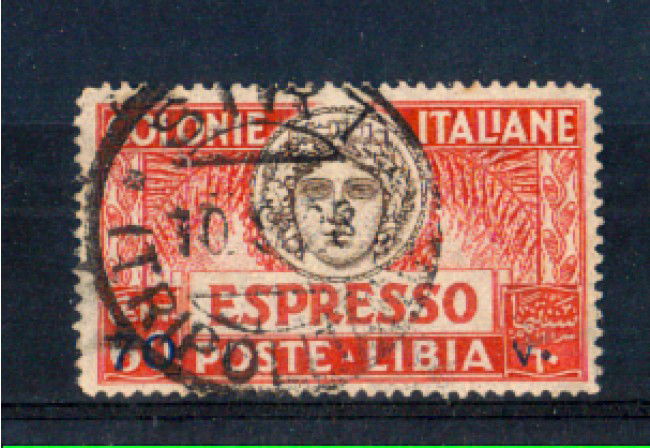 LIBIA - 1923 - LOTTO/3248A - ESPRESSO 60c. BRUNO ROSSO - USATO