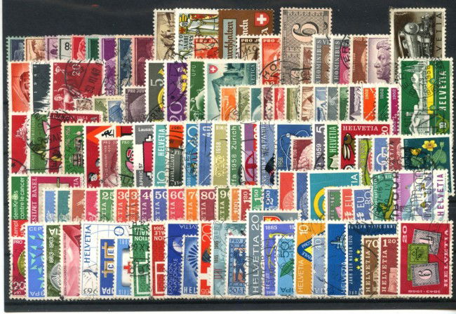 1941/1970 - SVIZZERA - LOTTO/42880 - INSIEME DI 120 FRANCOBOLLI USATI DIFFERENTI