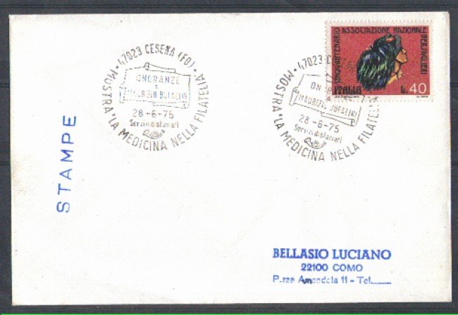 1975 - LBF/3611 - ITALIA - CESENA - MEDICINA E FILATELIA