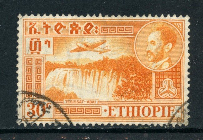 1947/55 - ETHIOPIA - 30c. POSTA AEREA - USATO - LOTTO28693