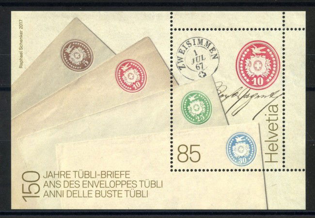 2017 - SVIZZERA - LOTTO/39715 - BUSTE TUBLI - FOGLIETTO NUOVO