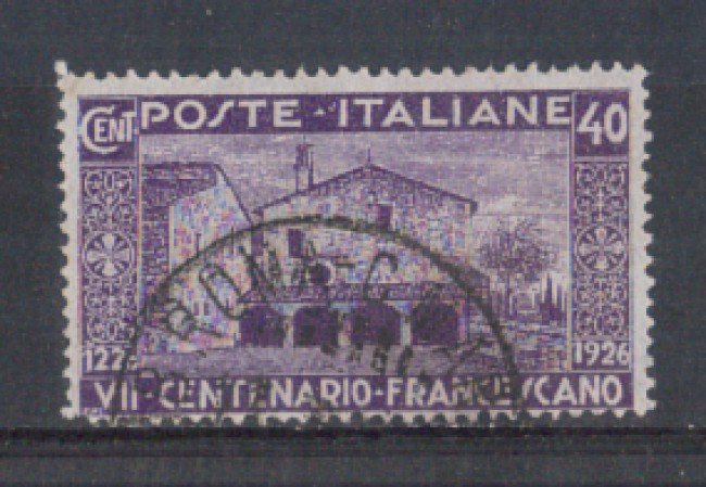 1926 - LOTTO/REG194U - REGNO - 40c. SAN. FRANCESCO - USATO