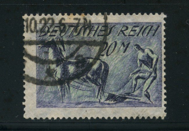 1922 - LOTTO/17784 - GERMANIA REICH - 20m. VERDE AZZURRO - USATO
