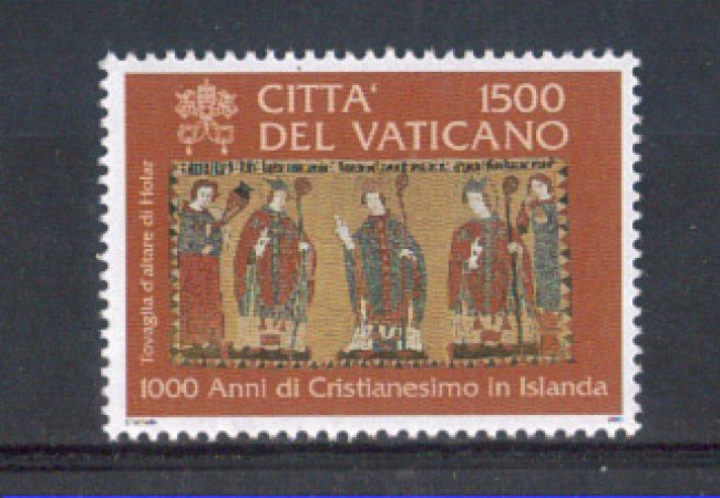 2000 - LOTTO/5722 - VATICANO - CRISTIANESIMO IN ISLANDA 1v. - NUOVO