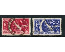 1936 - LOTTO/11782 - FRANCIA - 90/1,50 ESPOSIZIONE INTERNAZIONALE - USATI