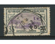 1922 - LOTTO/11807 - FRANCIA - +5c. SU 35+25c. PRO ORFANI - USATO