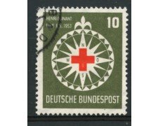 1953 - LOTTO/11847 - GERMANIA FEDERALE - 10p. HENRI DUNANT - USATO