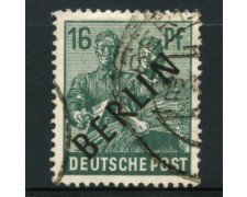 1948 - LOTTO/11929 - BERLINO - 16p. VERDE SCURO - USATO
