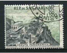 1958 - LOTTO/12000 - SAN MARINO - 500 LIRE VEDUTA PANORAMICA - USATO