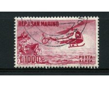 1961 - LOTTO/12006 - SAN MARINO - 1000 LIRE ELICOTTERO - USATO