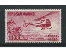 1961 - LOTTO/12017 - SAN MARINO - POSTA AEREA 1000 LIRE ELICOTTERO - LING.