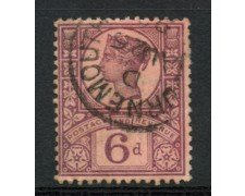 1887 - LOTTO/12140 - GRAN BRETAGNA -  6p. GIUBILEO - USATO