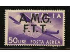 1947 - LOTTO/12417 - TRIESTE A - POSTA AEREA 50 LIRE VIOLETTO - NUOVO